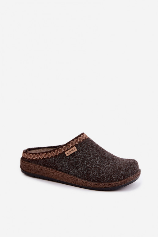Zapatillas de mujer marrón oscuro con bordado Inblu NL000009