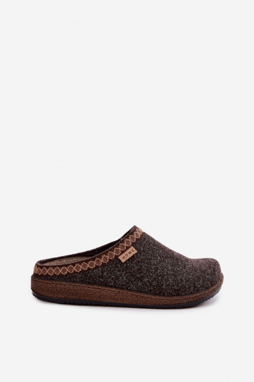 Zapatillas de mujer marrón oscuro con bordado Inblu NL000009