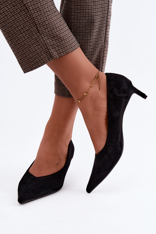Zapatos de punta en negro Tadela