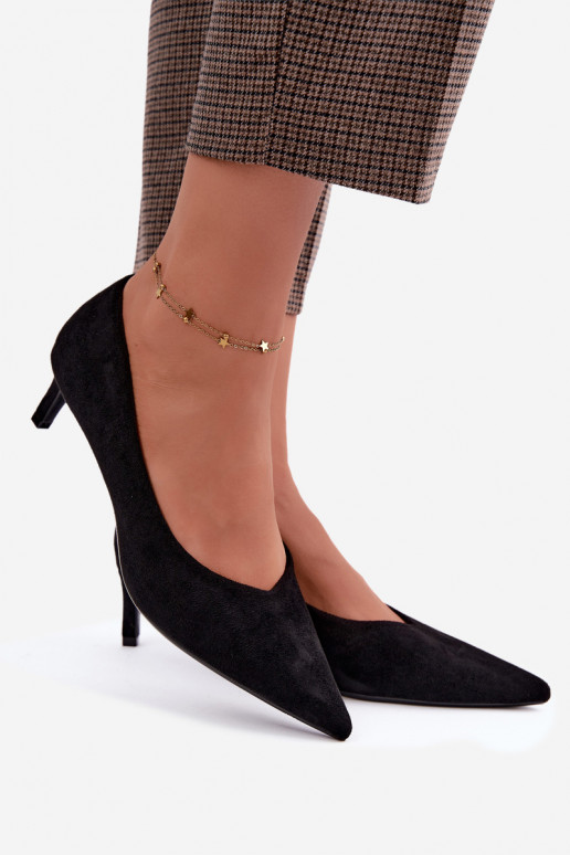 Zapatos de punta en negro Tadela