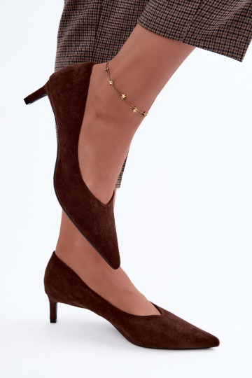 Zapatos de punta en color chocolate Tadela
