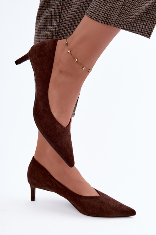 Zapatos de punta en color chocolate Tadela