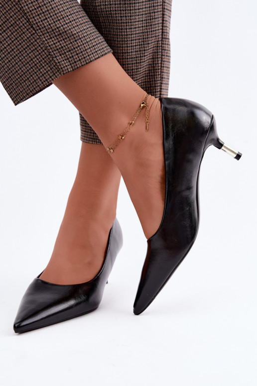Zapatos de tacón bajo en negro Pelina
