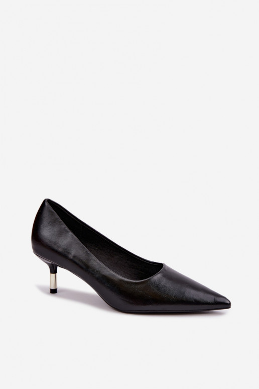 Zapatos de tacón bajo en negro Pelina