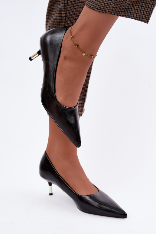 Zapatos de tacón bajo en negro Pelina