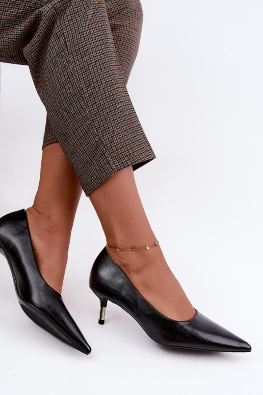 Zapatos de tacón bajo en negro Pelina