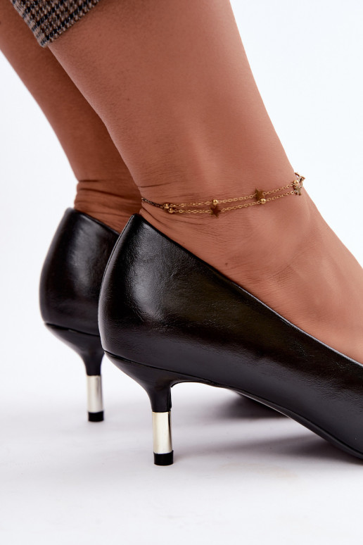 Zapatos de tacón bajo en negro Pelina