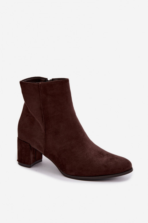 Botines aislados para mujer con tacones Brella en color chocolate