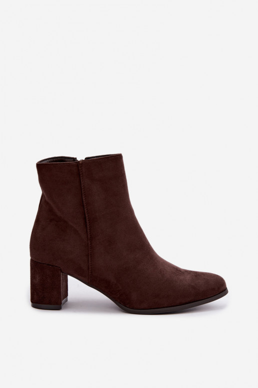 Botines aislados para mujer con tacones Brella en color chocolate
