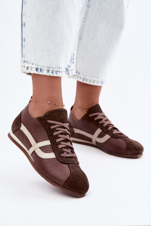 Zapatillas de ante sintético en color chocolate Zazoo N1402S2