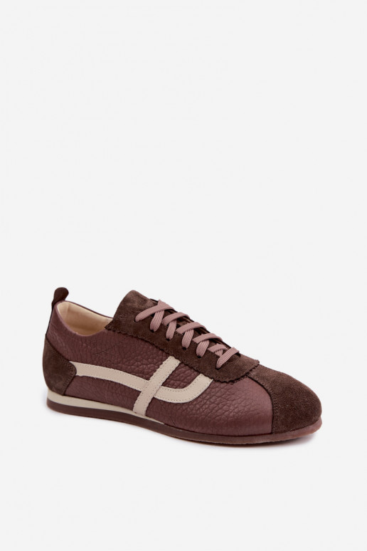 Zapatillas de ante sintético en color chocolate Zazoo N1402S2