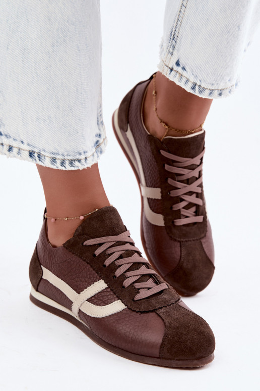 Zapatillas de ante sintético en color chocolate Zazoo N1402S2