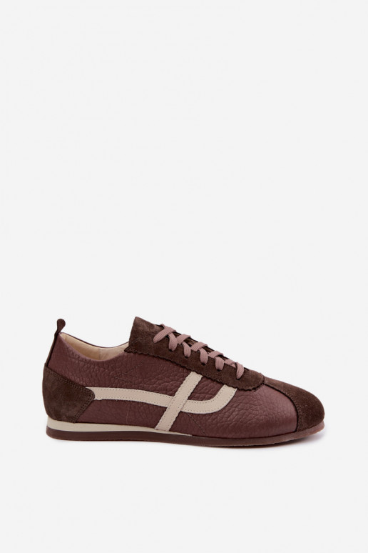 Zapatillas de ante sintético en color chocolate Zazoo N1402S2