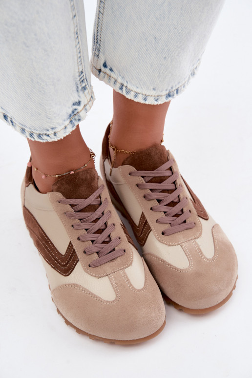 Zapatillas Barefoot de ante sintético en color arena Zazoo N1400