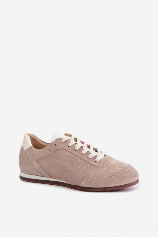 Zapatillas Barefoot con bordados en color arena Zazoo N1414