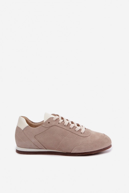 Zapatillas Barefoot con bordados en color arena Zazoo N1414