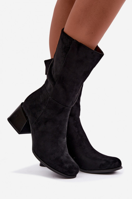 Botas largas aisladas de ante sintético Klocke en negro