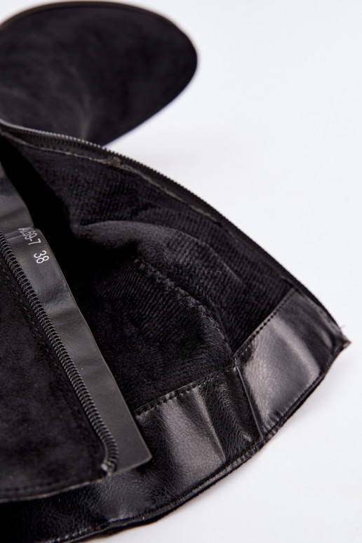 Botas largas aisladas de ante sintético Klocke en negro
