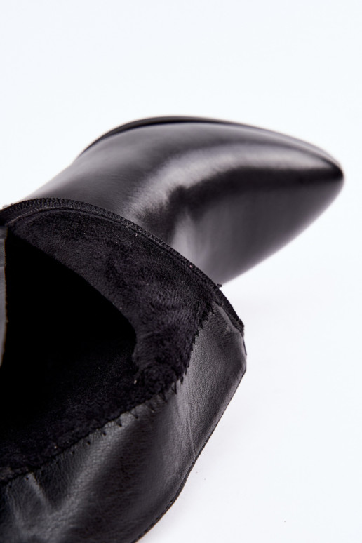 Botines negros acolchados para mujer con tacones y hebillas Sergio Leone BT-33
