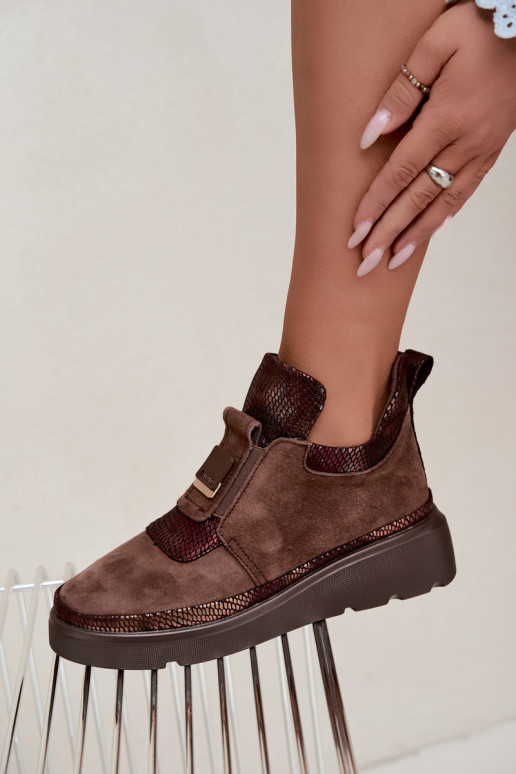 Botas de ante marrones con plataforma T.Sokolski KEN-J26-419