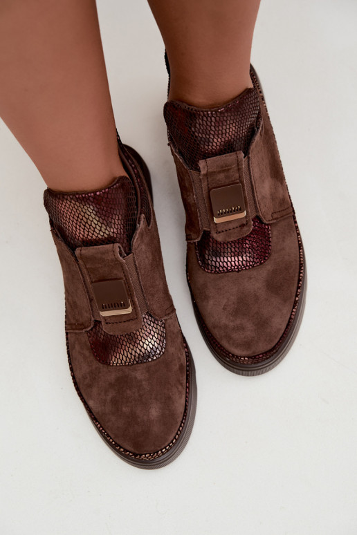 Botas de ante marrones con plataforma T.Sokolski KEN-J26-419