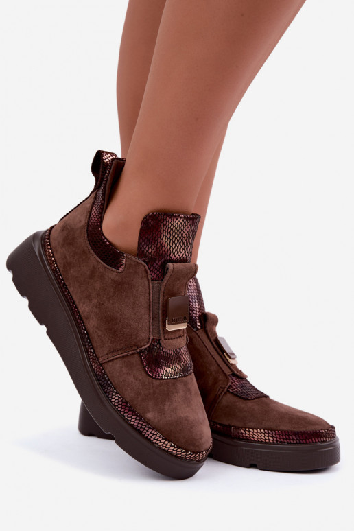 Botas de ante marrones con plataforma T.Sokolski KEN-J26-419