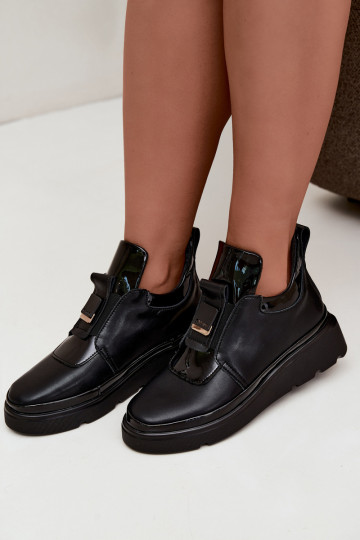 Botas de cuero negras con plataforma T.Sokolski KEN-J26-419