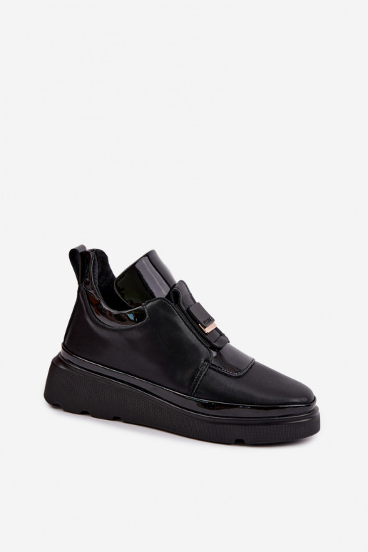 Botas de cuero negras con plataforma T.Sokolski KEN-J26-419