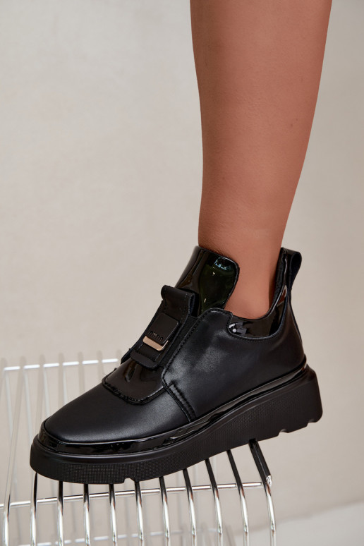 Botas de cuero negras con plataforma T.Sokolski KEN-J26-419