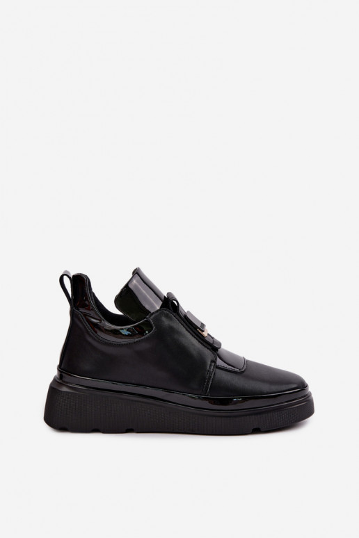 Botas de cuero negras con plataforma T.Sokolski KEN-J26-419