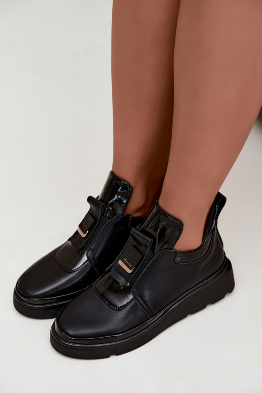 Botas de cuero negras con plataforma T.Sokolski KEN-J26-419