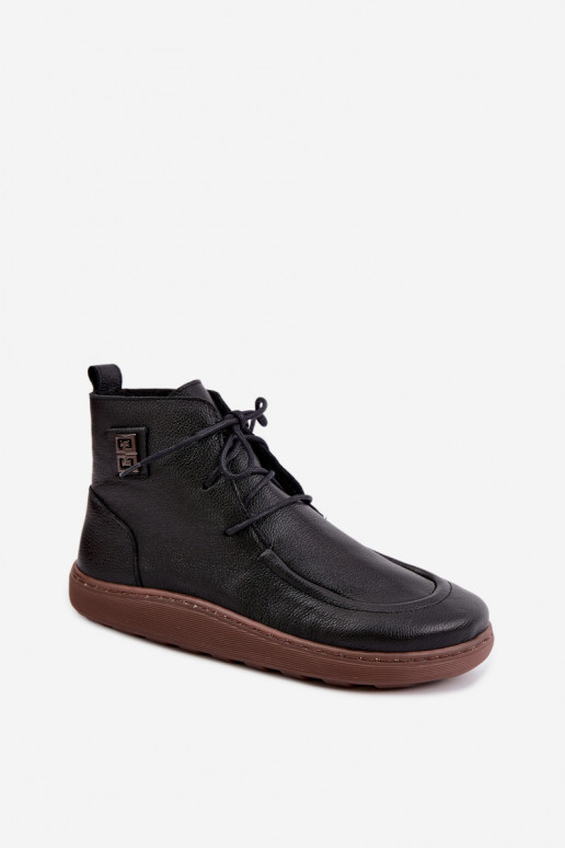 Zapatos de mujer cálidos Barefoot Zazoo 3077 en color negro