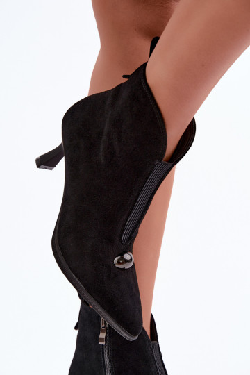 Zapatos de mujer de ante sintético con tacones T.Sokolski S2 Z26-281 en color negro 2