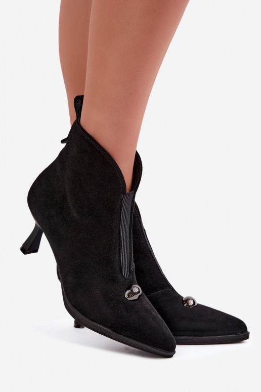 Zapatos de mujer de ante sintético con tacones T.Sokolski S2 Z26-281 en color negro