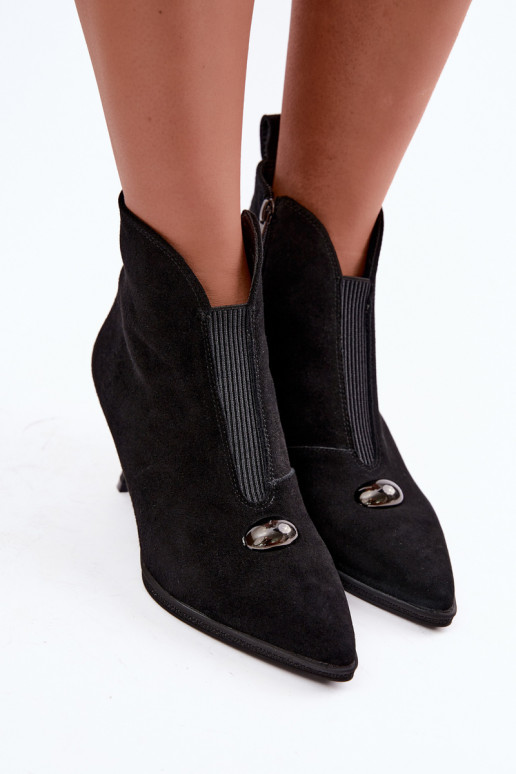 Zapatos de mujer de ante sintético con tacones T.Sokolski S2 Z26-281 en color negro