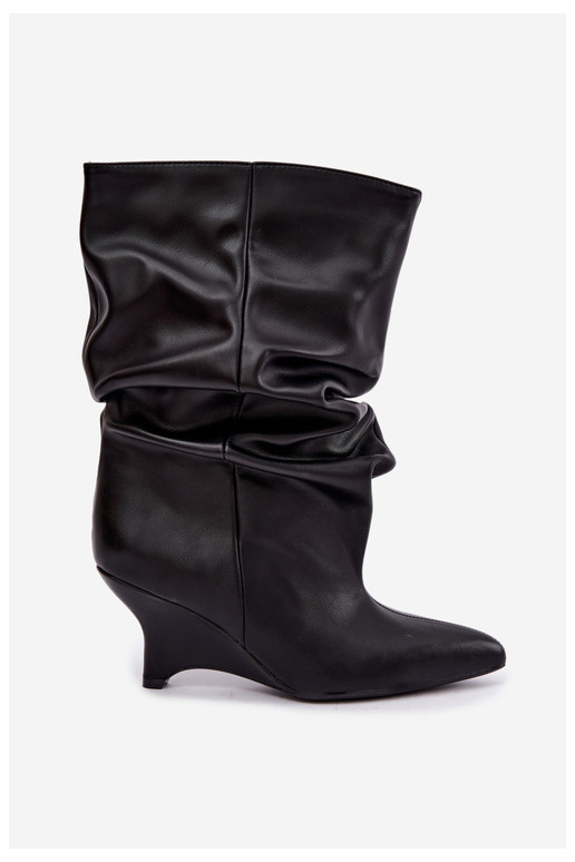 Botines slouchy con plataforma en negro Ilyna