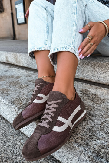 Zapatillas de ante sintético en color chocolate Zazoo N1402S2 2