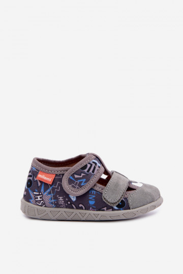 Zapatillas infantiles Milami con cierres adhesivos en gris Reathiana 2