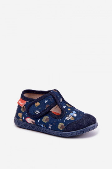 Zapatillas infantiles Milami con cierres adhesivos en azul oscuro Jasimrra