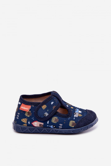 Zapatillas infantiles Milami con cierres adhesivos en azul oscuro Jasimrra 2