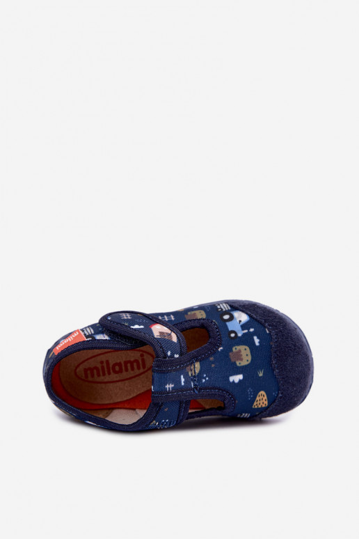Zapatillas infantiles Milami con cierres adhesivos en azul oscuro Jasimrra