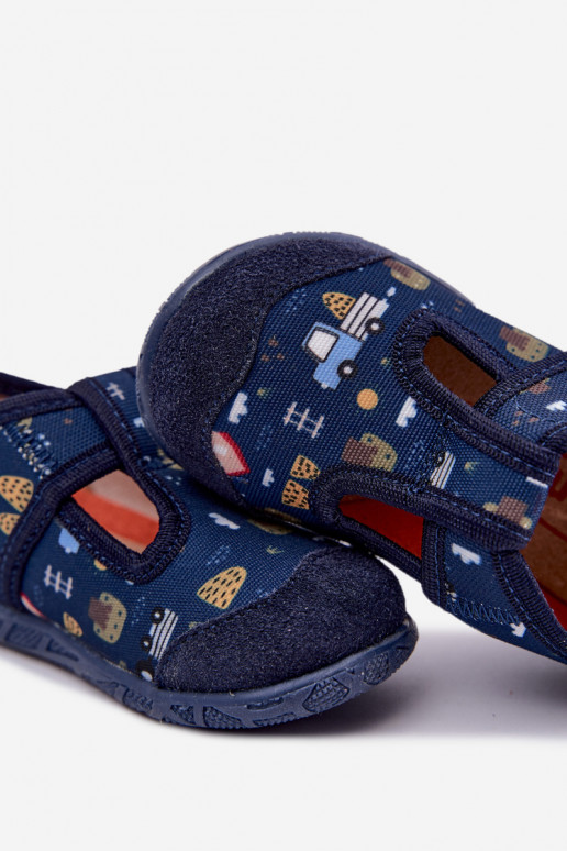 Zapatillas infantiles Milami con cierres adhesivos en azul oscuro Jasimrra