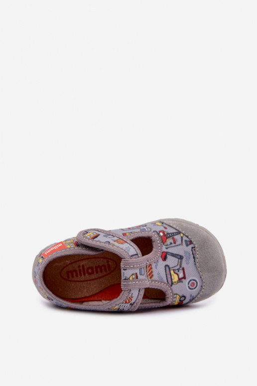 Zapatillas infantiles Milami con cierres adhesivos en gris Jasimrra
