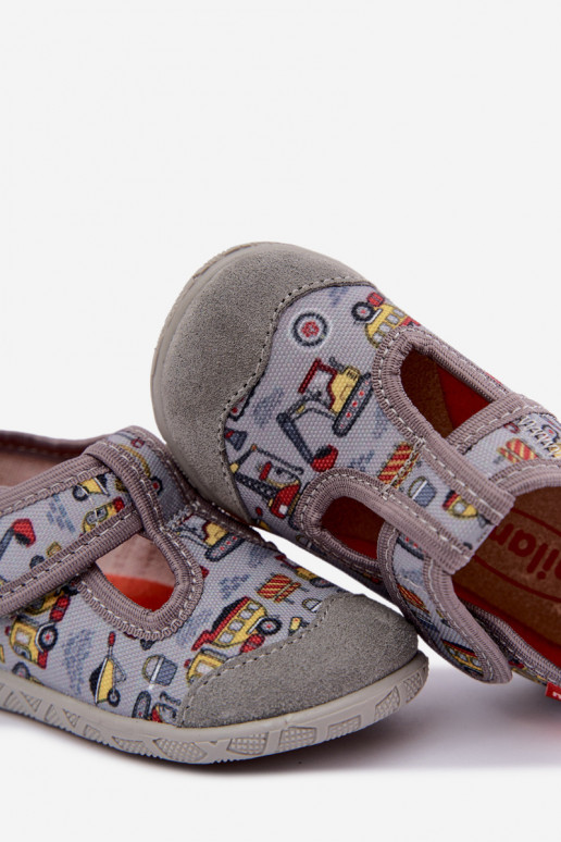 Zapatillas infantiles Milami con cierres adhesivos en gris Jasimrra