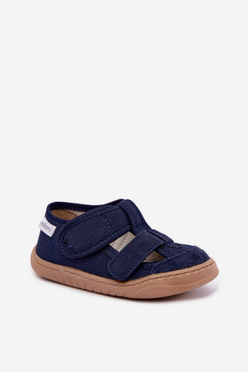 Zapatillas infantiles Barefoot Milami en azul oscuro Lumi