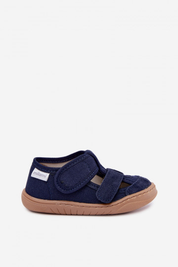 Zapatillas infantiles Barefoot Milami en azul oscuro Lumi 2