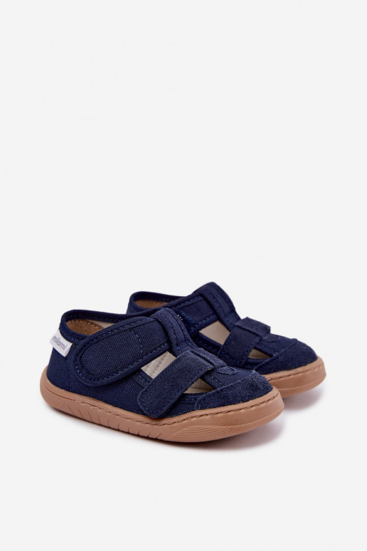 Zapatillas infantiles Barefoot Milami en azul oscuro Lumi