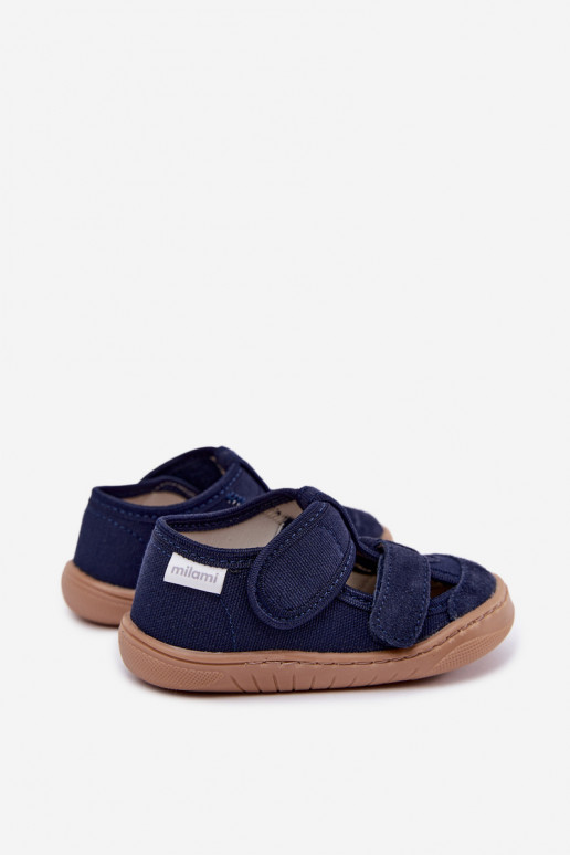 Zapatillas infantiles Barefoot Milami en azul oscuro Lumi