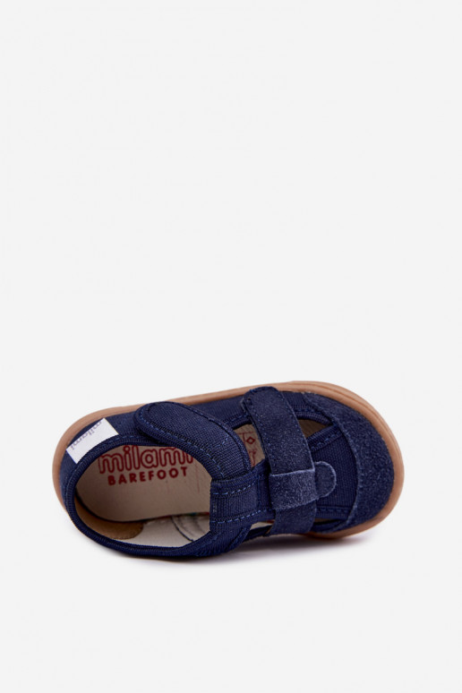 Zapatillas infantiles Barefoot Milami en azul oscuro Lumi