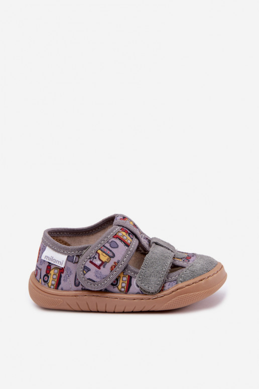 Zapatillas infantiles Barefoot Milami en gris Lumi